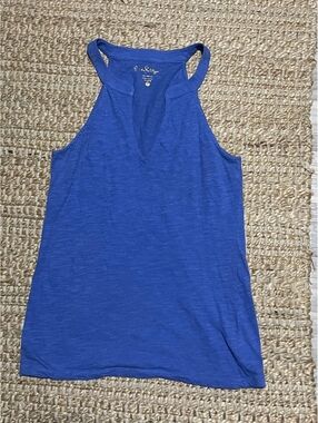 Lilly Pulitzer Blue Racerback Tank Top, Size Small